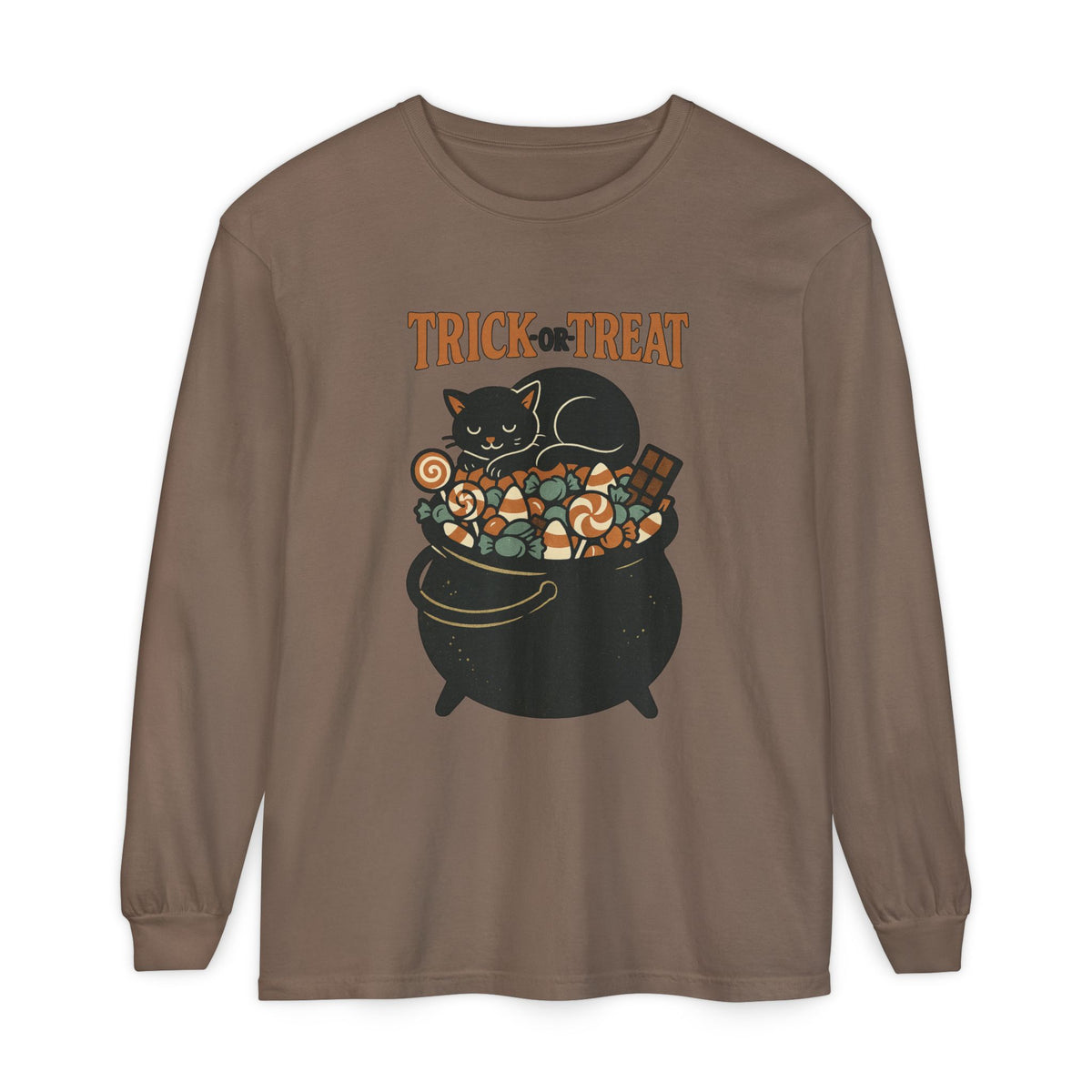 Trick Or Treat Candy Cauldron Long Sleeve T-Shirt