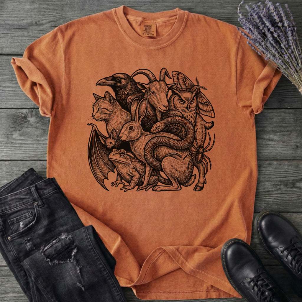 Familiar Collage Stack T-Shirt