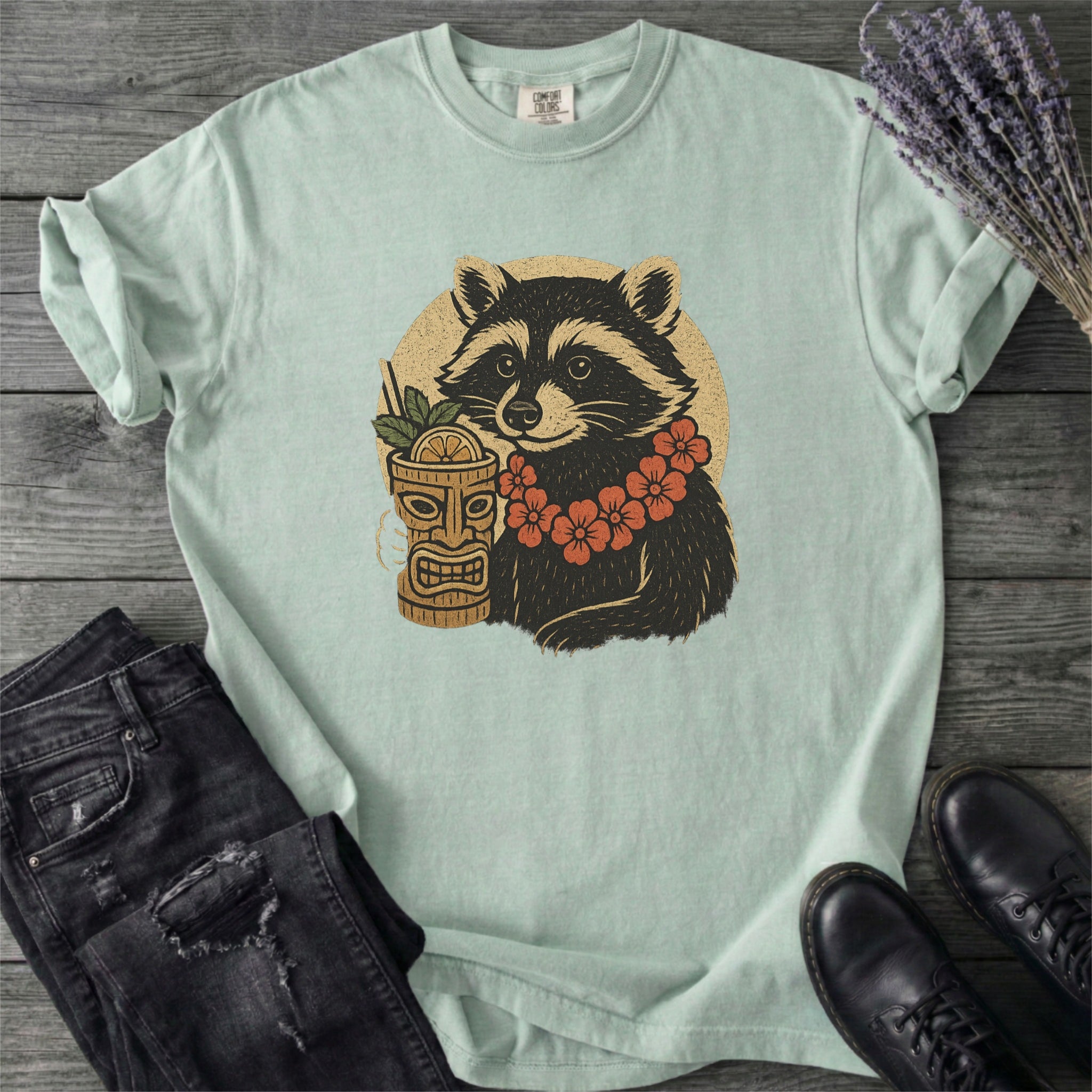 Raccoon Tiki T-Shirt