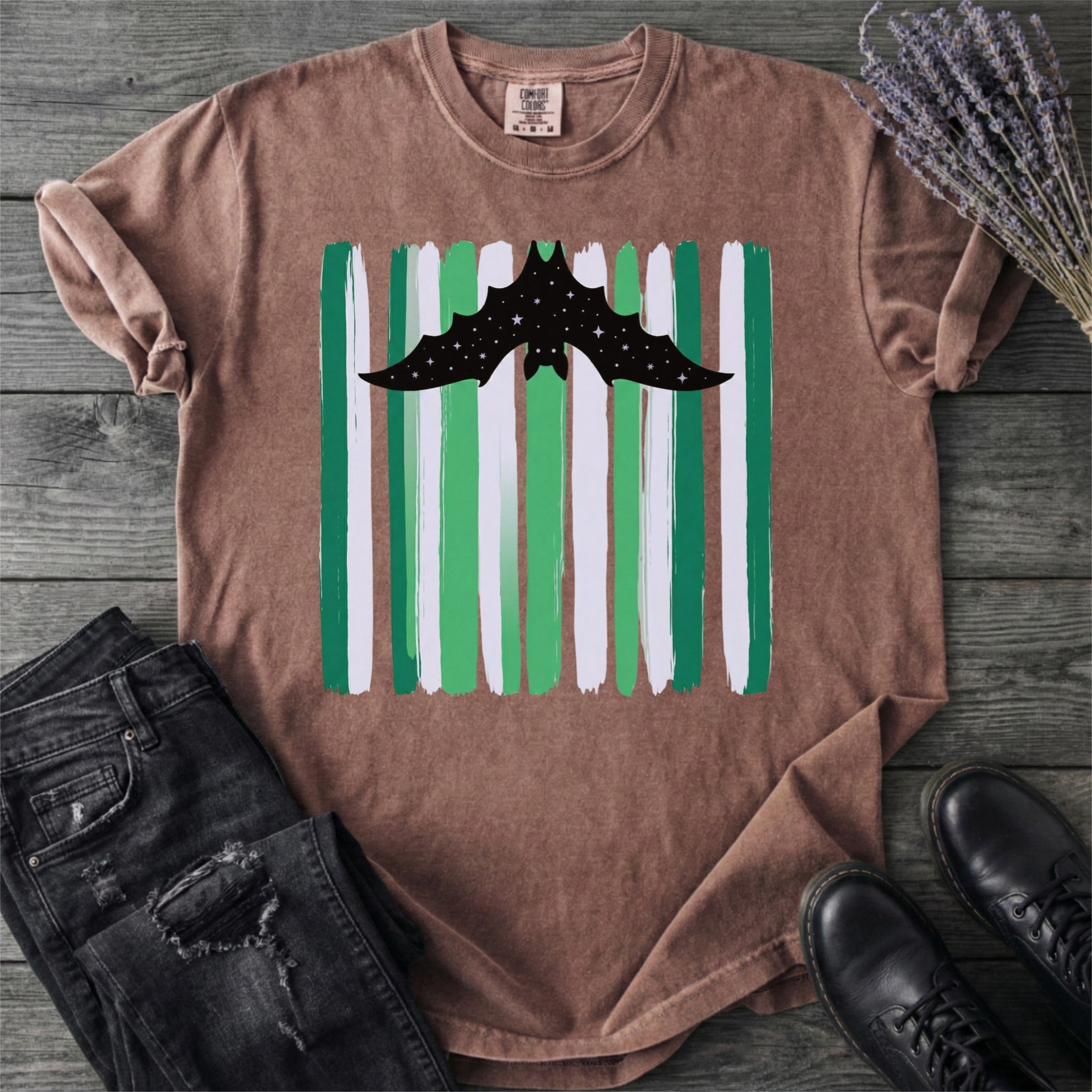 Celestial Dopamine Maximalist Bat T-Shirt