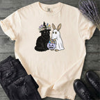 Easter Bunny And Black Cat T-Shirt