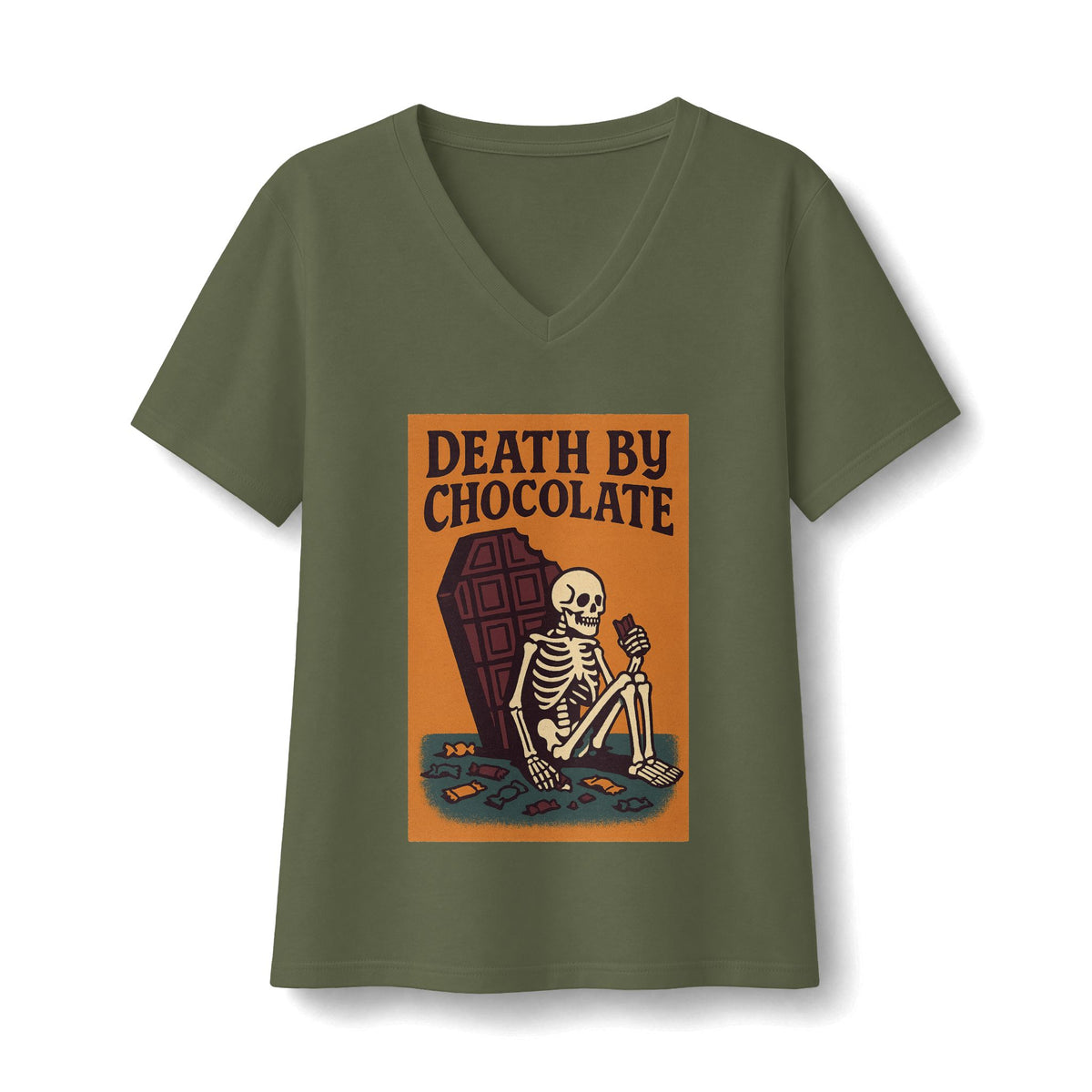 Death By Chocolate V-Neck T-Shirt