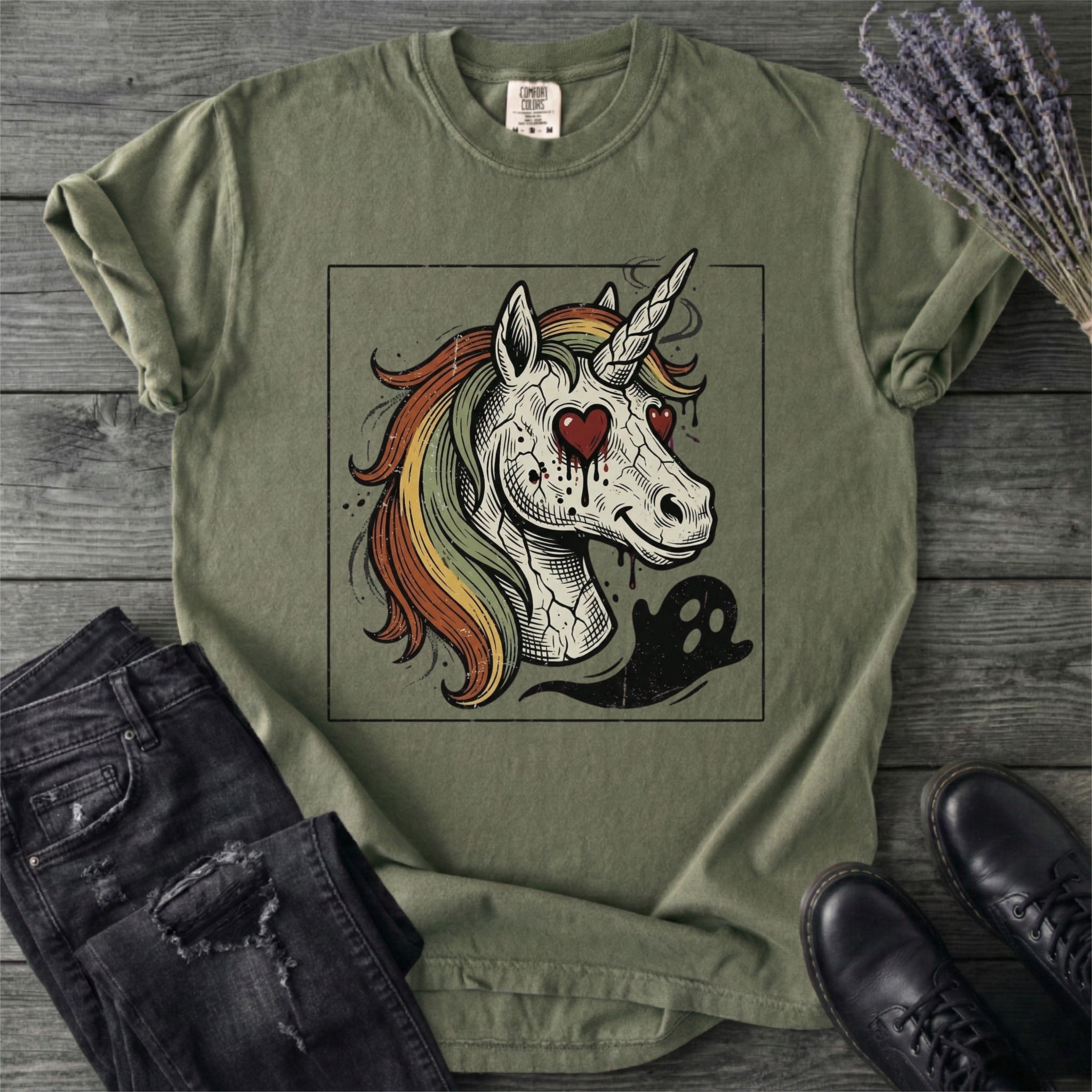 Grunge Zombie Unicorn T-Shirt