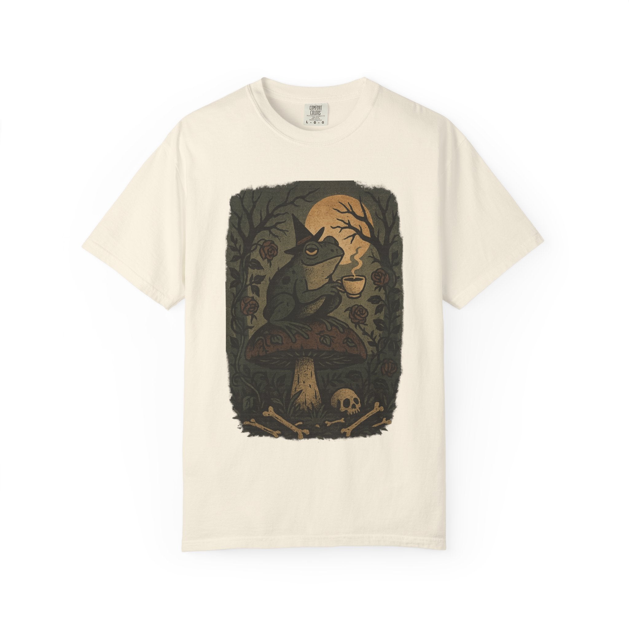 Witchy Frog Coffee Mushroom T-Shirt