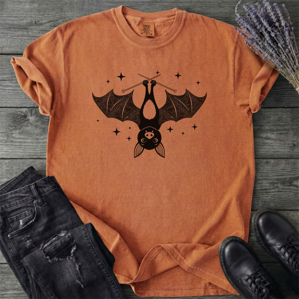 Bat Knitting T-Shirt