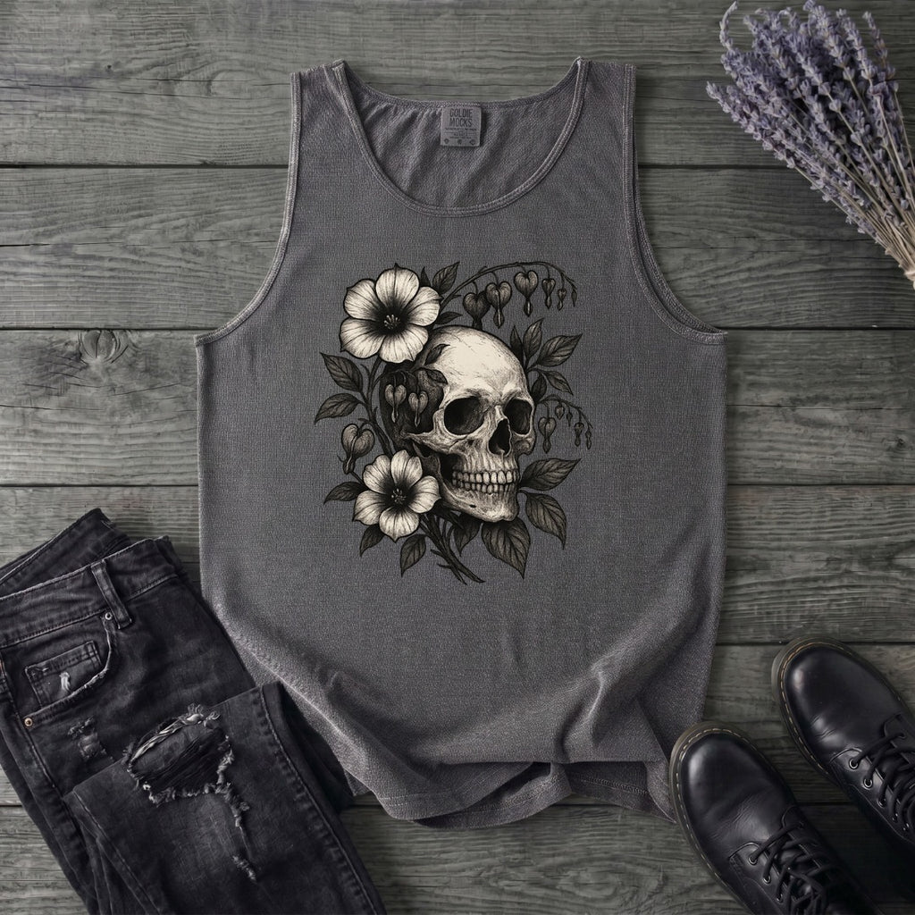 Bleeding Hearts Skull Tank Top