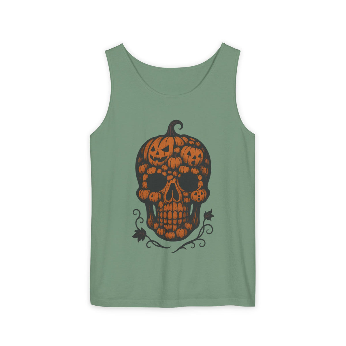 Pumpkin Skull Tank Top