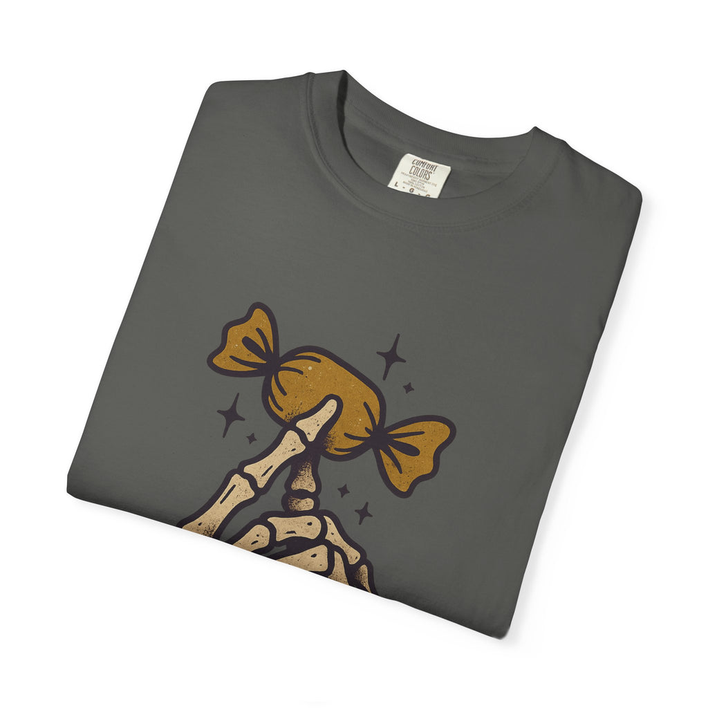 Skeleton Hand Holding Candy T-Shirt