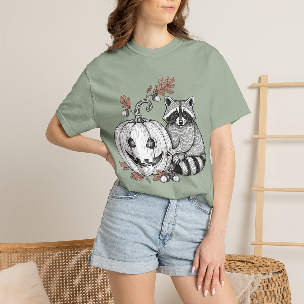 Raccoon And Pumpkin T-Shirt