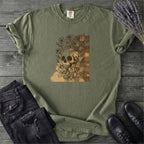 Skull Checker Grunge T-Shirt