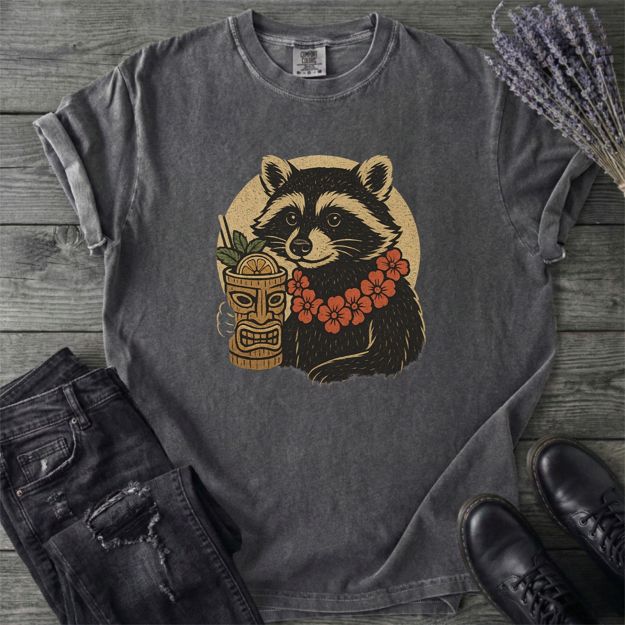 Raccoon Tiki T-Shirt