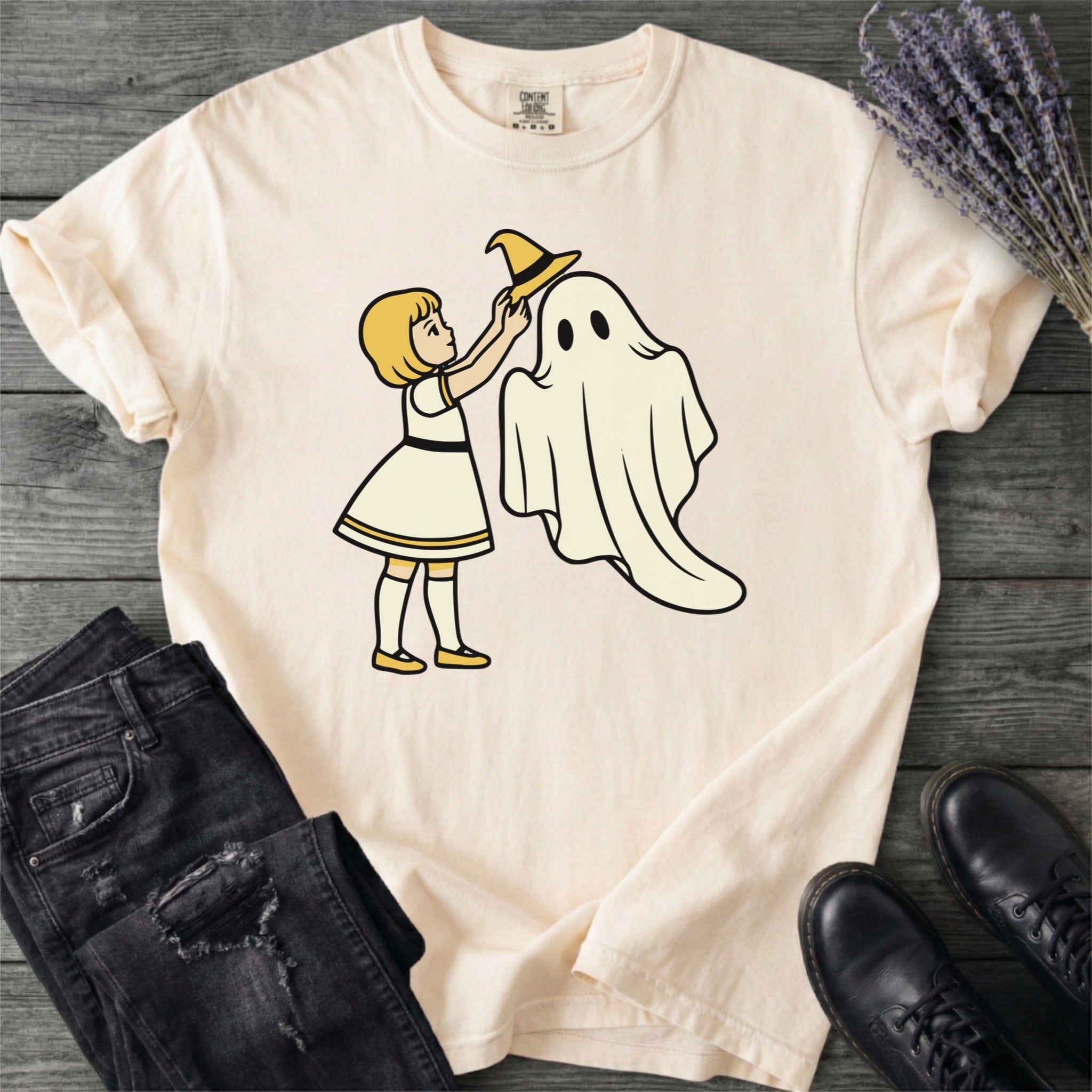 Retro Storybook Ghost Which Hat T-Shirt