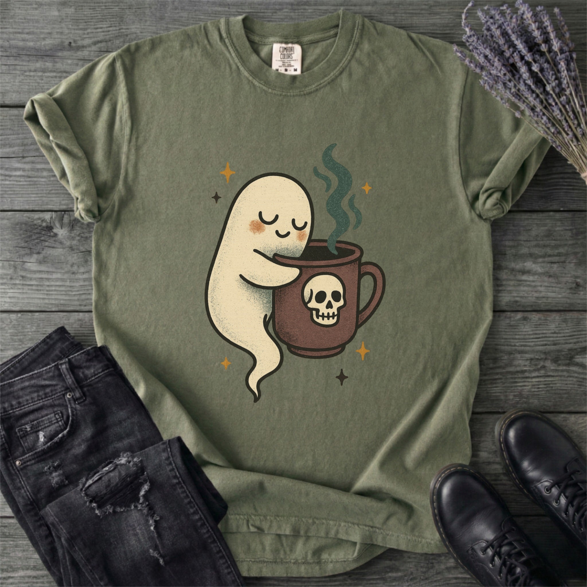Ghost Coffee Hug T-Shirt