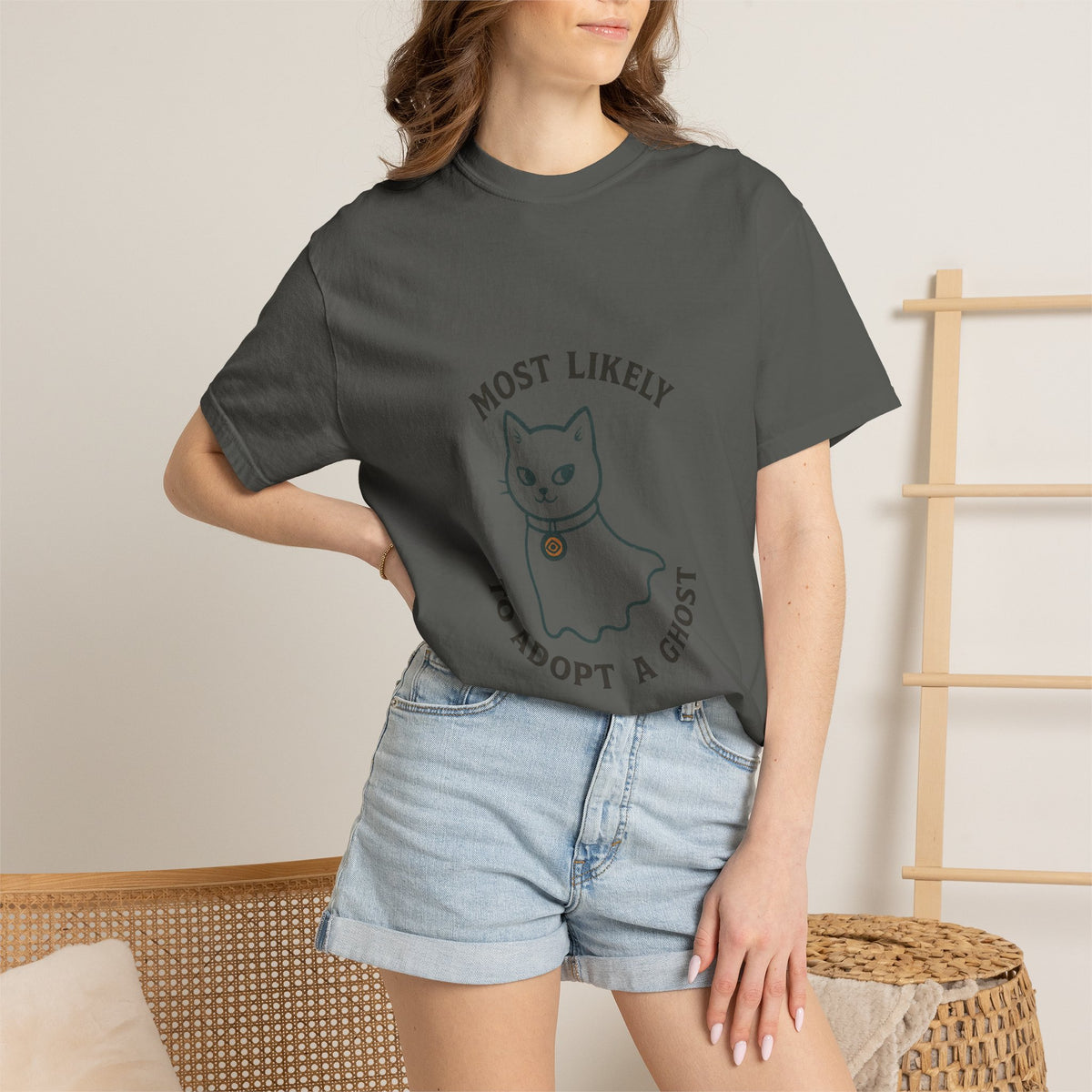 Most Likely To Adopt A Ghost Cat T-Shirt