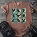 Grunge Owl Grid T-Shirt