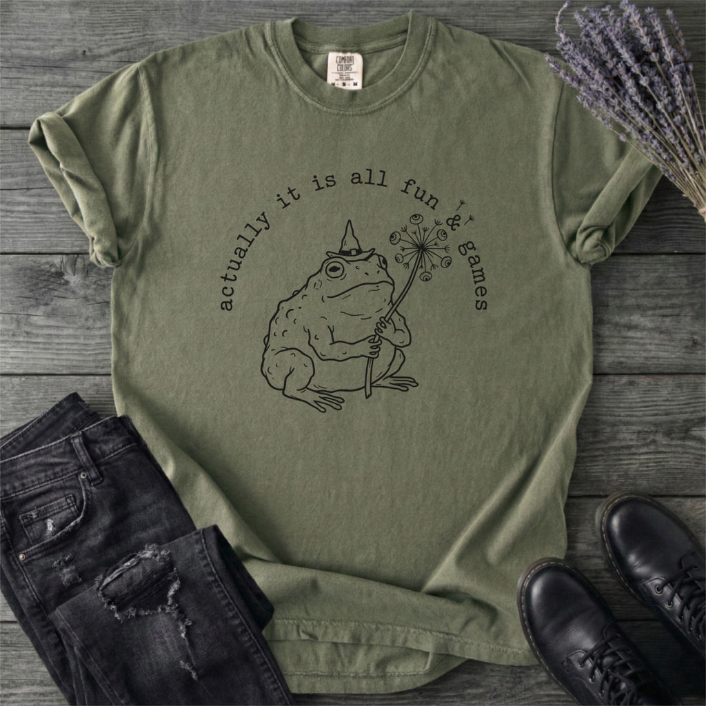 Actually It Is All Fun & Games Frog T-Shirt