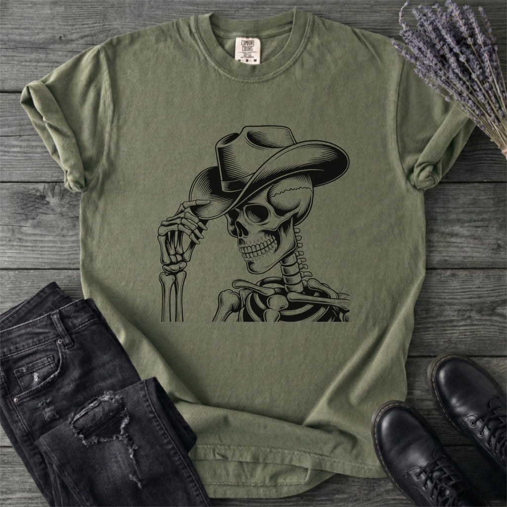 Cowboy Hat Skeleton Western T-Shirt