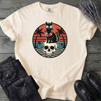 Tropical Cat And Skull T-Shirt