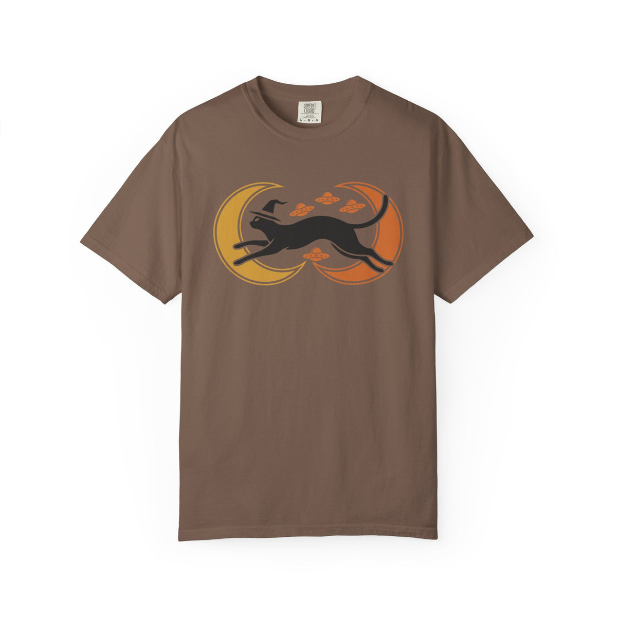 Witch Cat Celestial Ufo T-Shirt