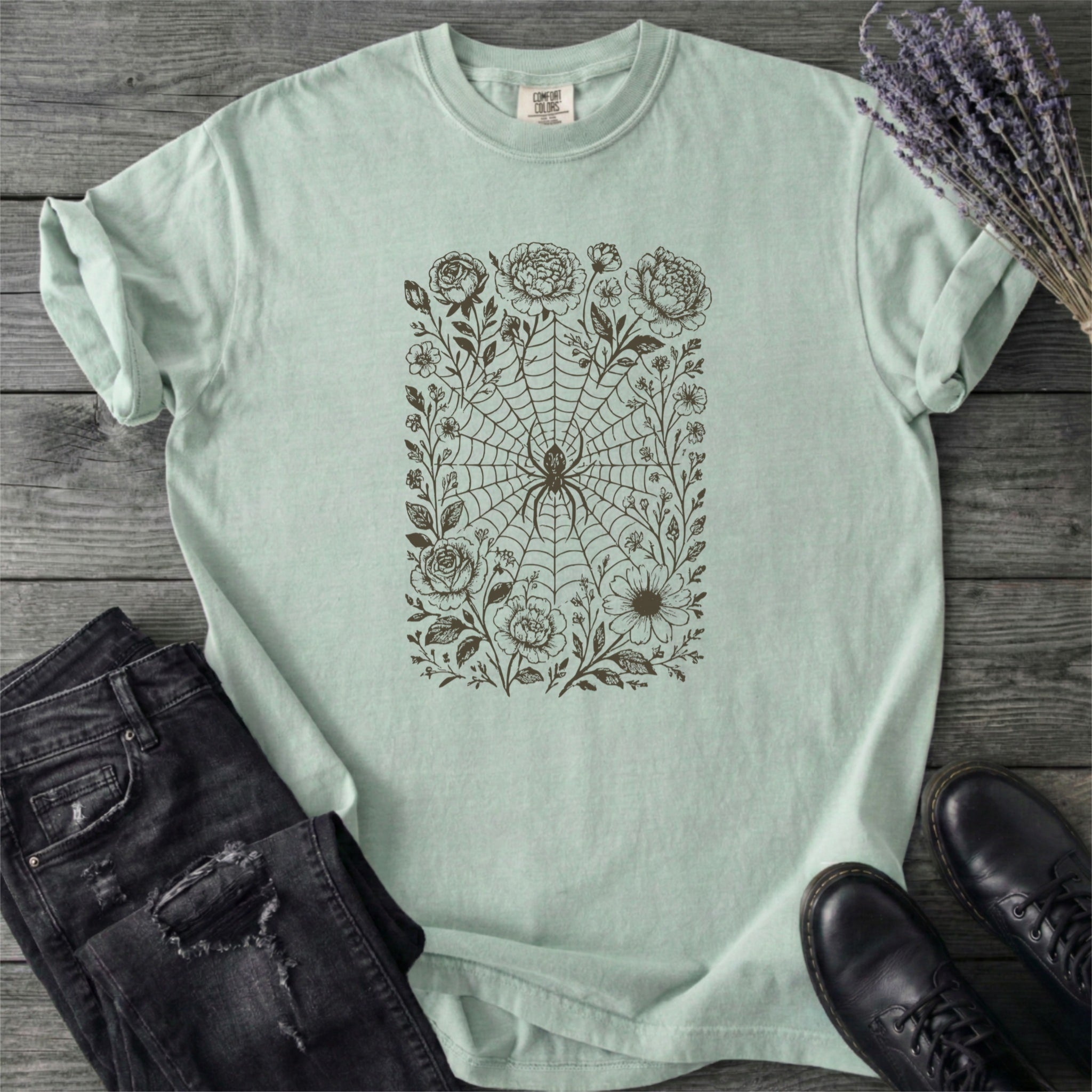 Flower Spiderweb T-Shirt