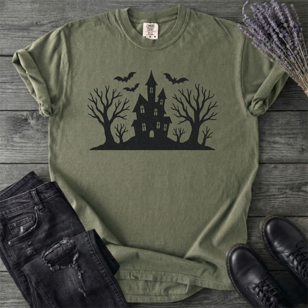 Haunted House Silhouette T-Shirt