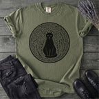 Garden Cat Linocut T-Shirt