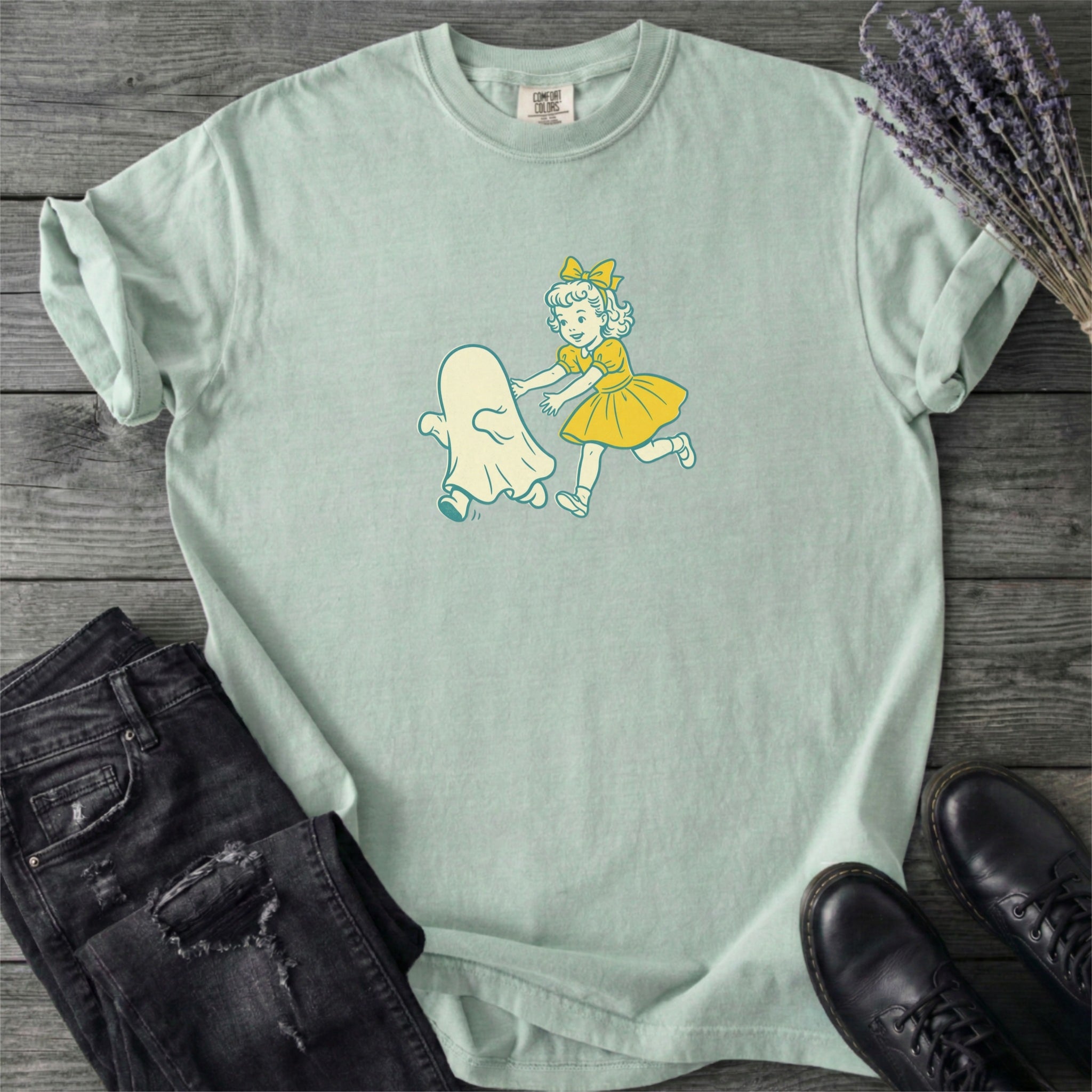 Girl Chasing Ghost T-Shirt