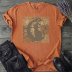 Tattered Patchwork Cat Silhouette T-Shirt