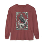 Raven Skull Card Long Sleeve T-Shirt