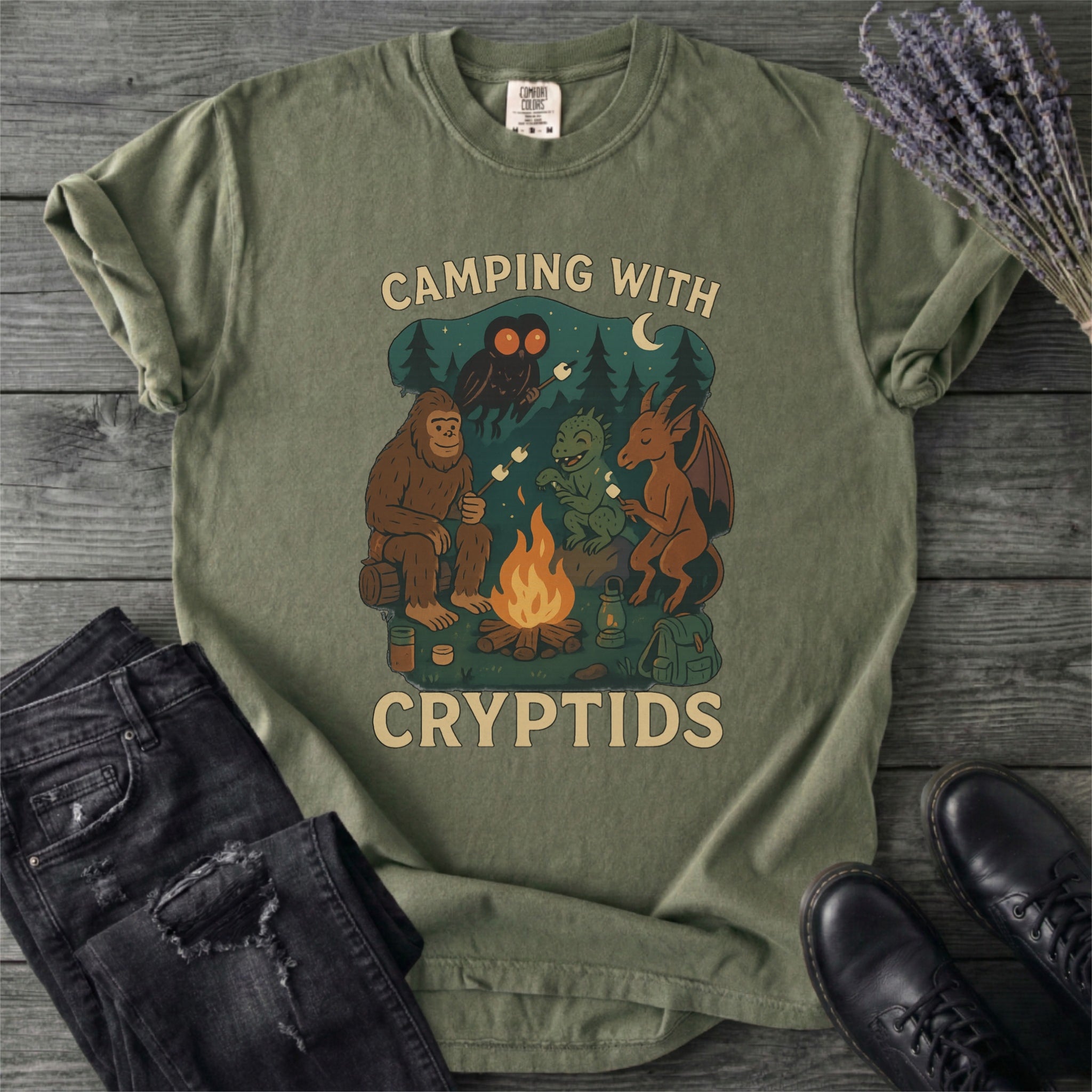Cryptid Camping T-Shirt