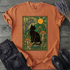 Stained Glass Garden Cat T-Shirt