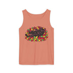 Black Cat Rolling Leaves Tank Top