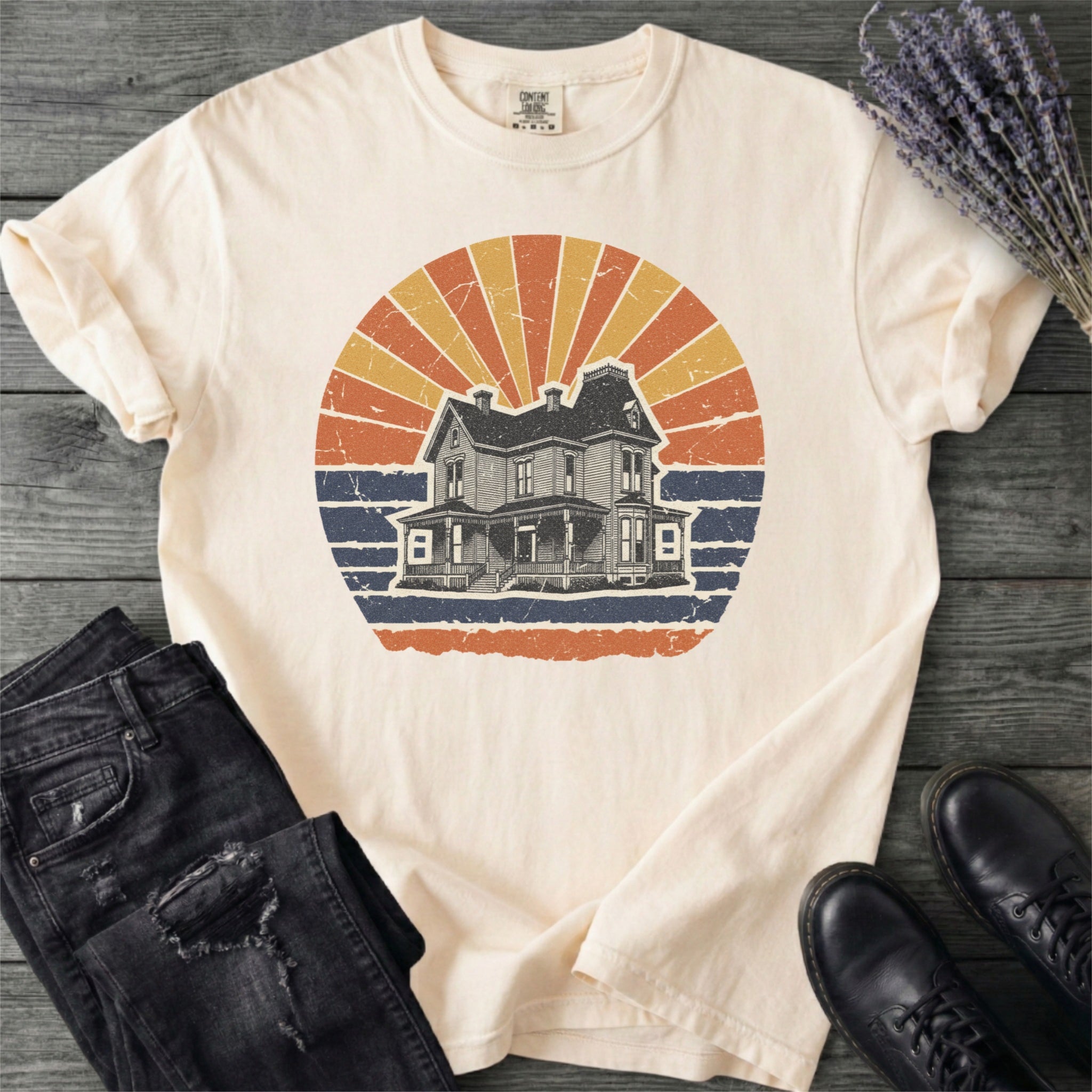 Grunge Haunted House T-Shirt