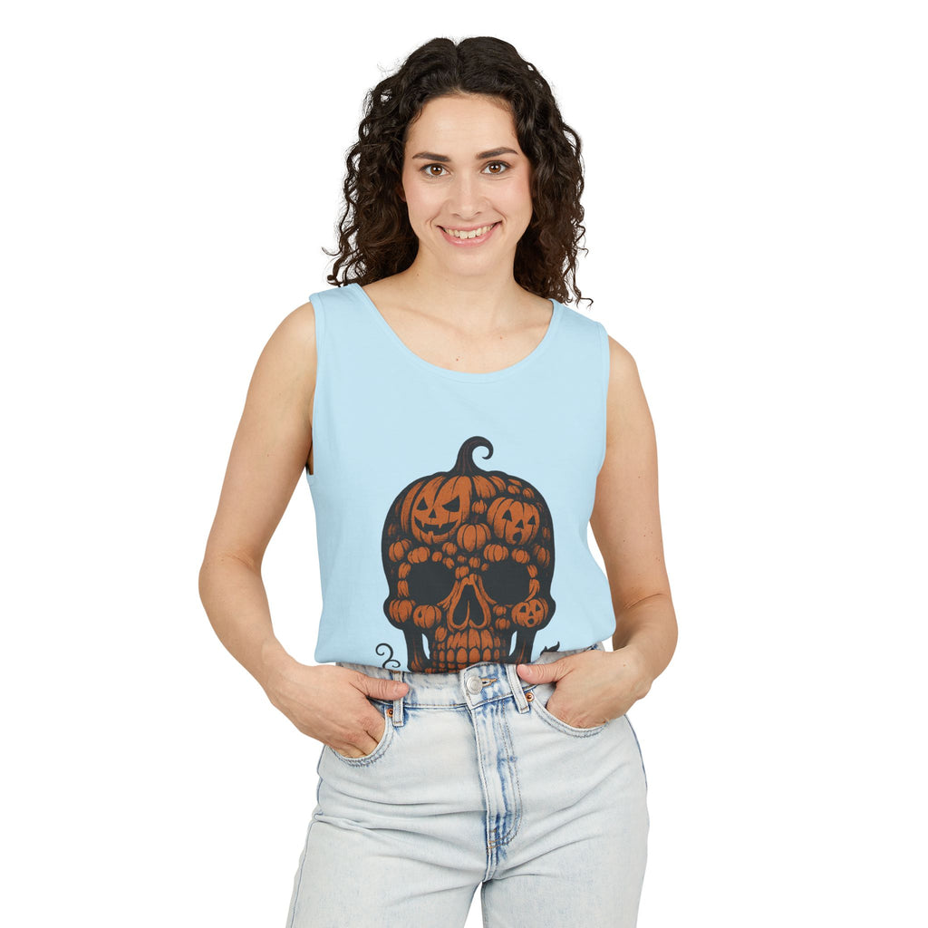 Pumpkin Skull Tank Top