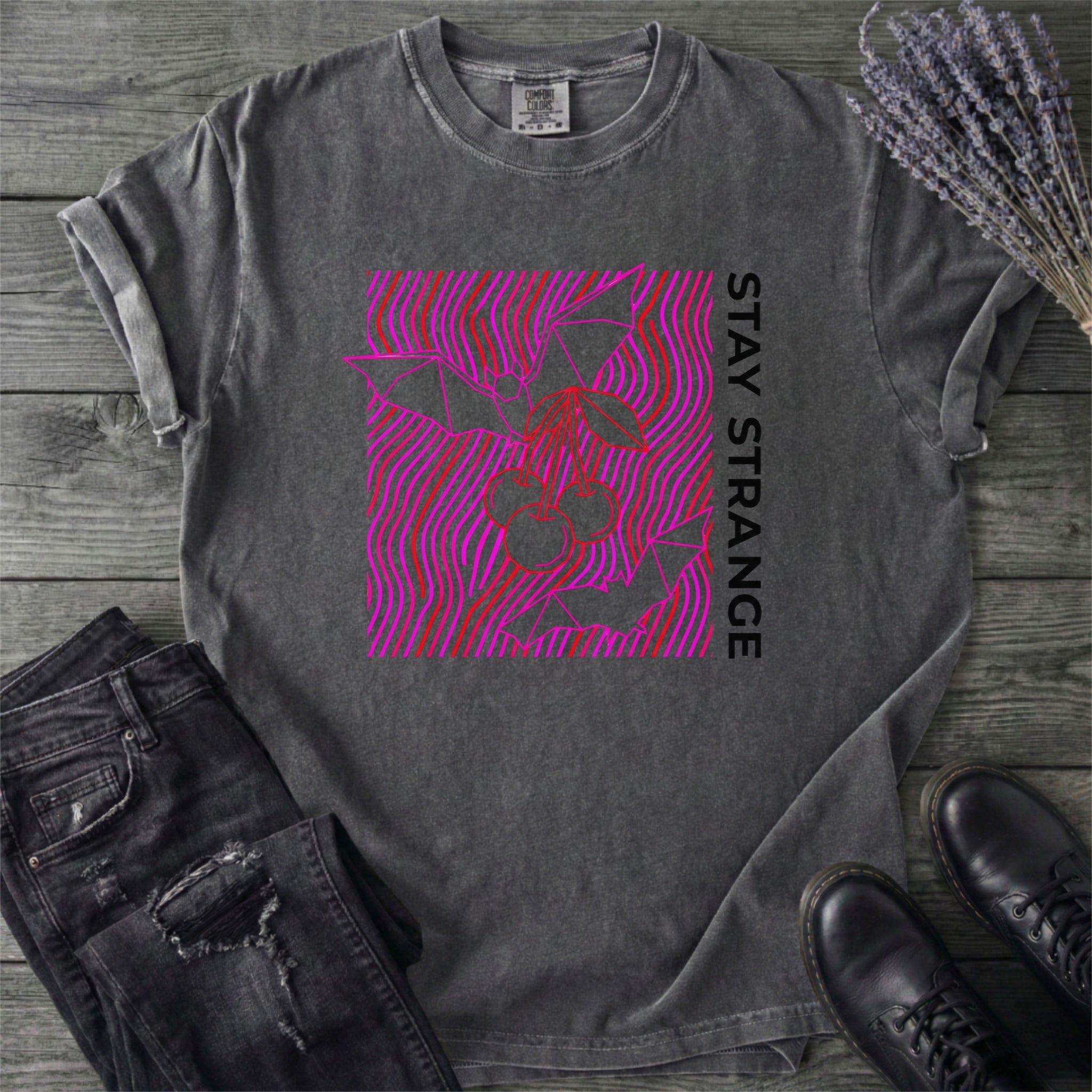 Stay Strange Bats And Cherries T-Shirt
