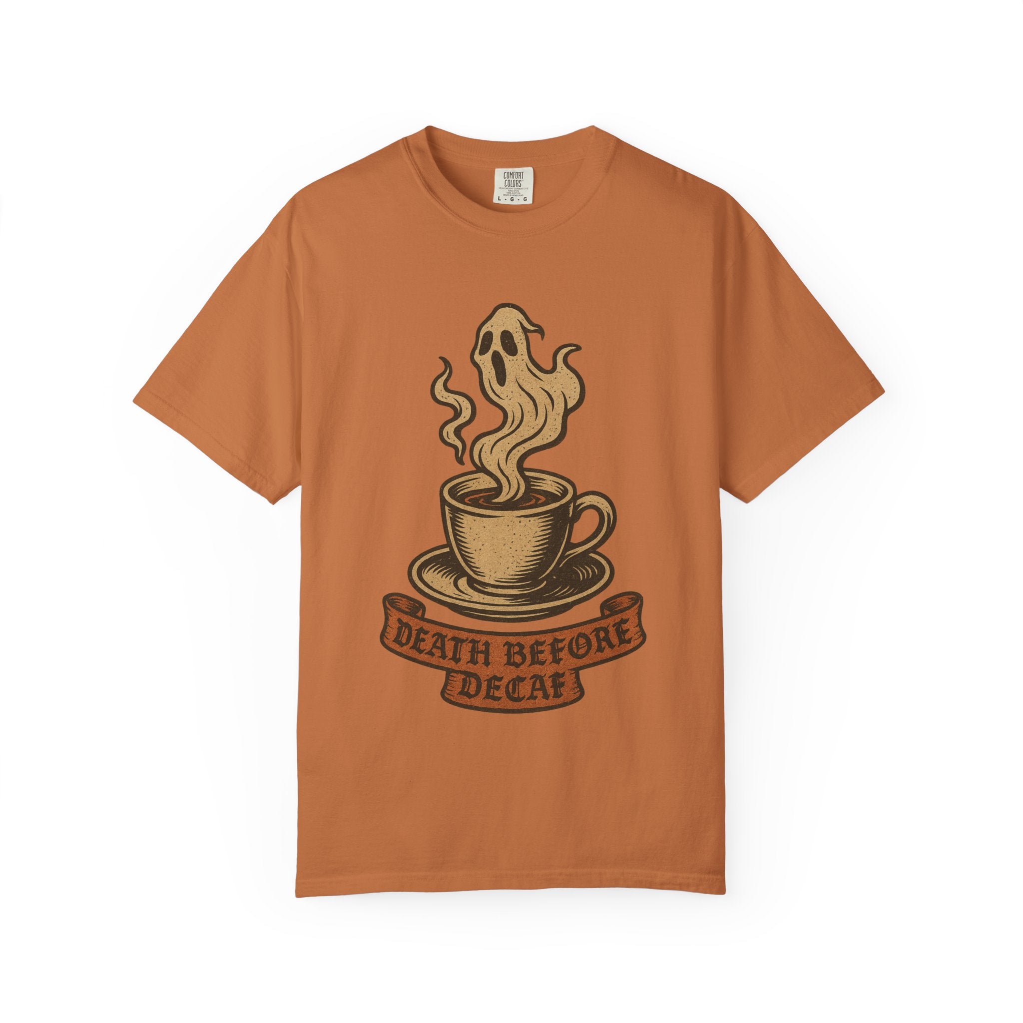 Death Before Decaf Ghost T-Shirt