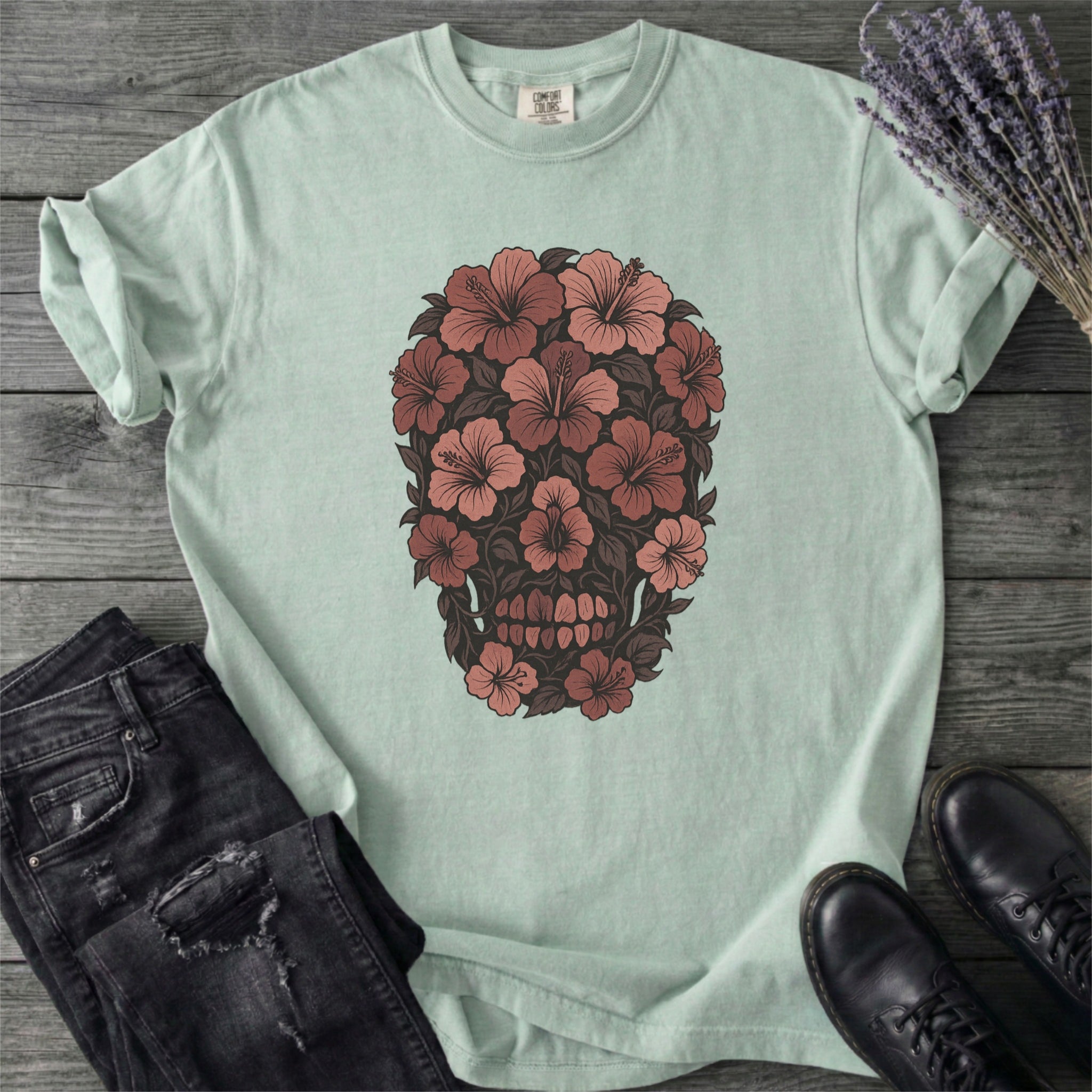 Hibiscus Skull T-Shirt
