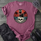 Tropical Cat And Skull T-Shirt