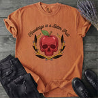 Knowledge Is A Bitter Fruit Apple Skull T-Shirt