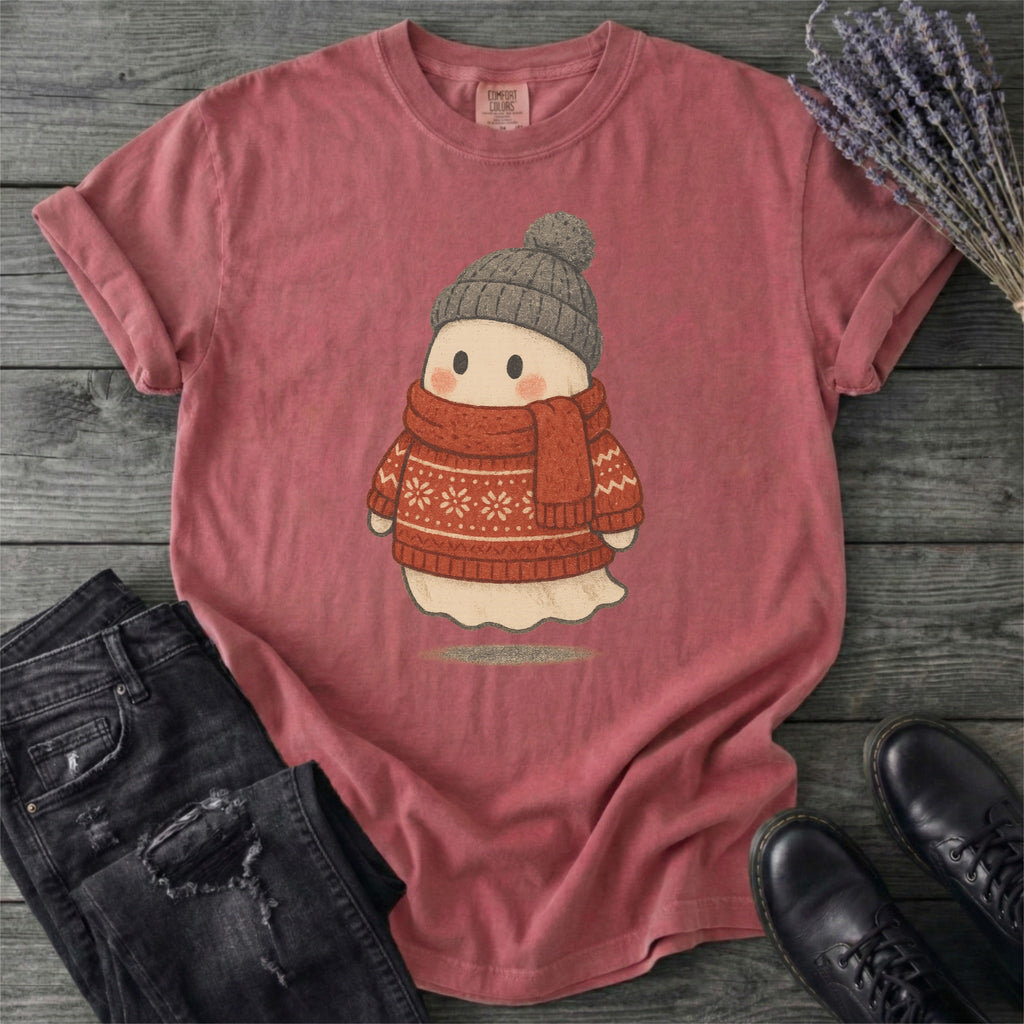 Cozy Ghost Holiday T-Shirt
