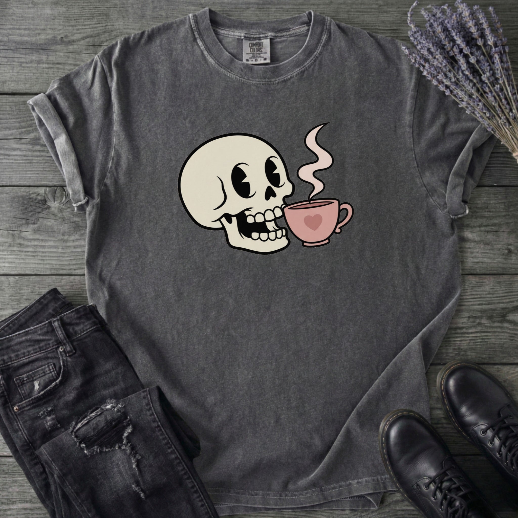 Skeleton Coffee Lover T-Shirt