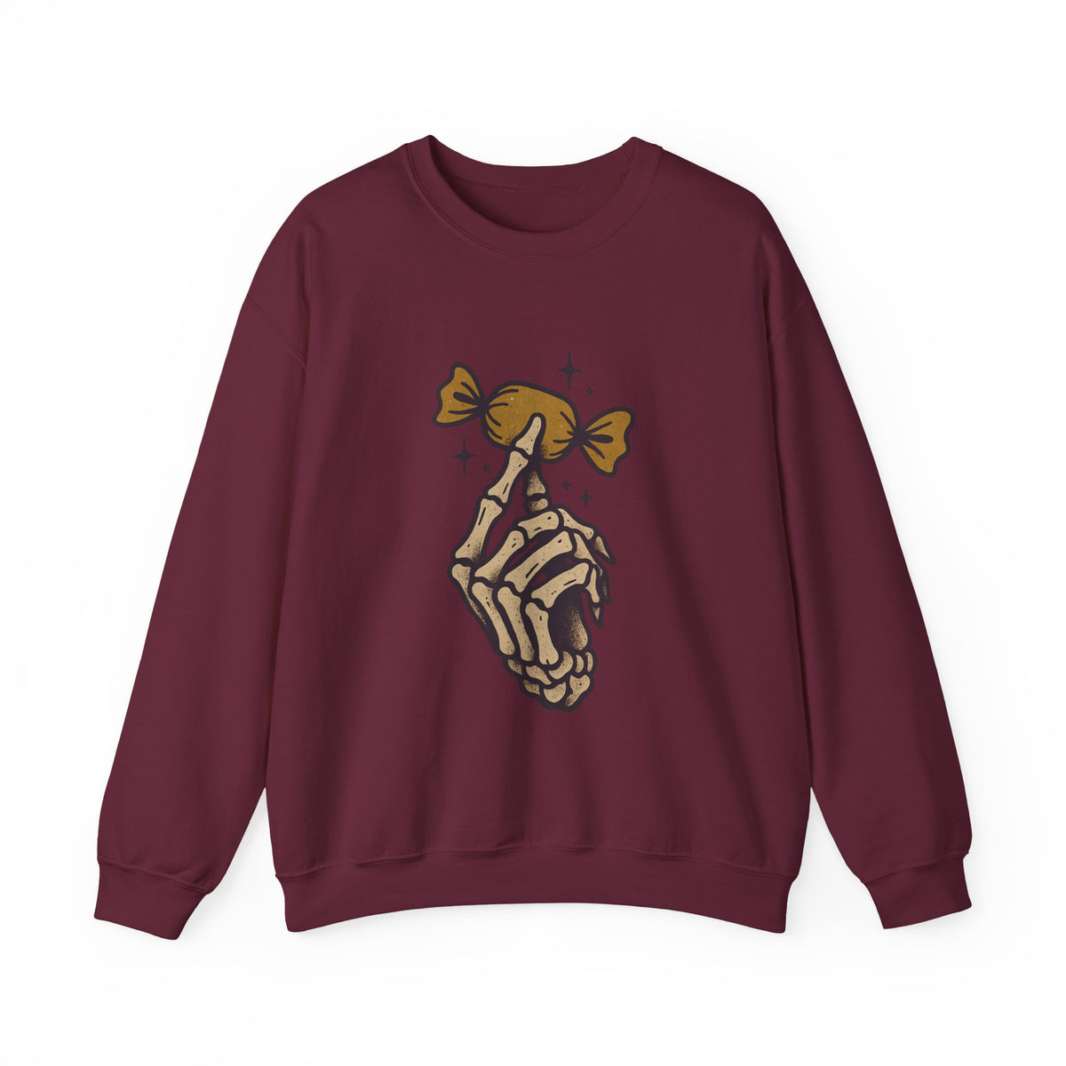 Skeleton Hand Holding Candy Sweatshirt