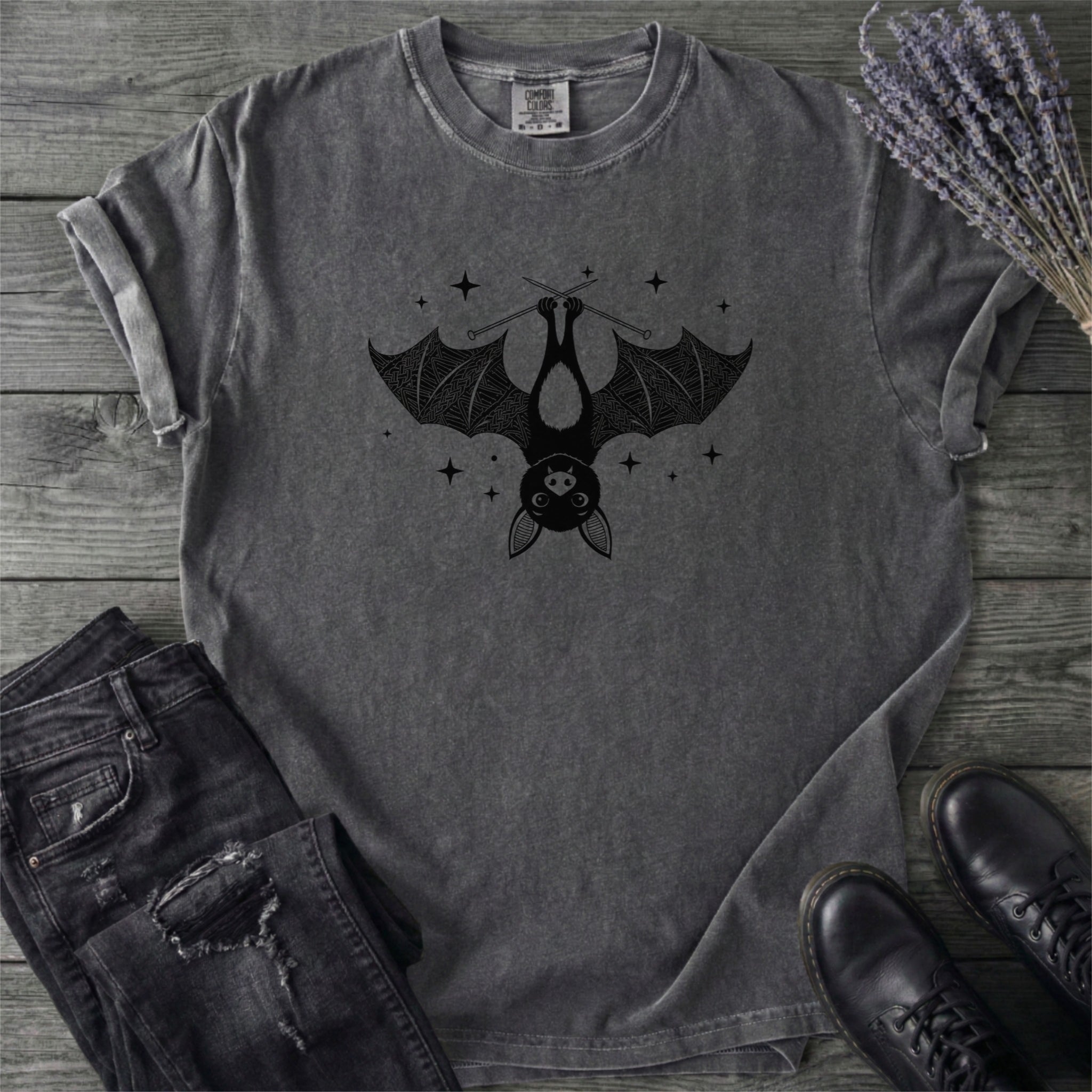 Bat Knitting T-Shirt