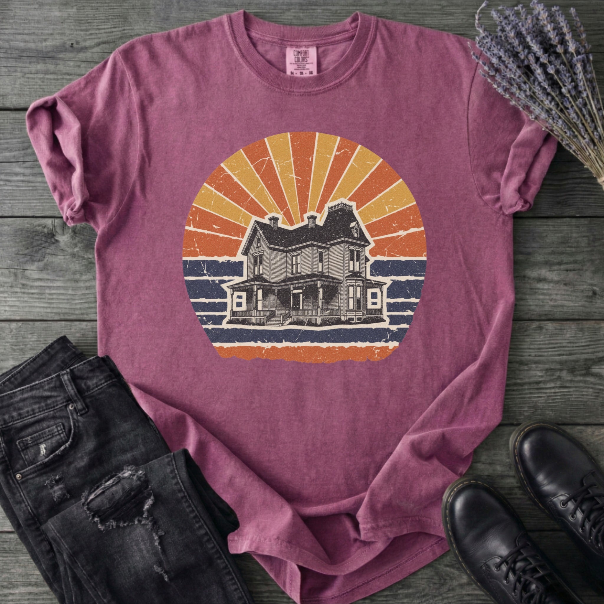 Grunge Haunted House T-Shirt