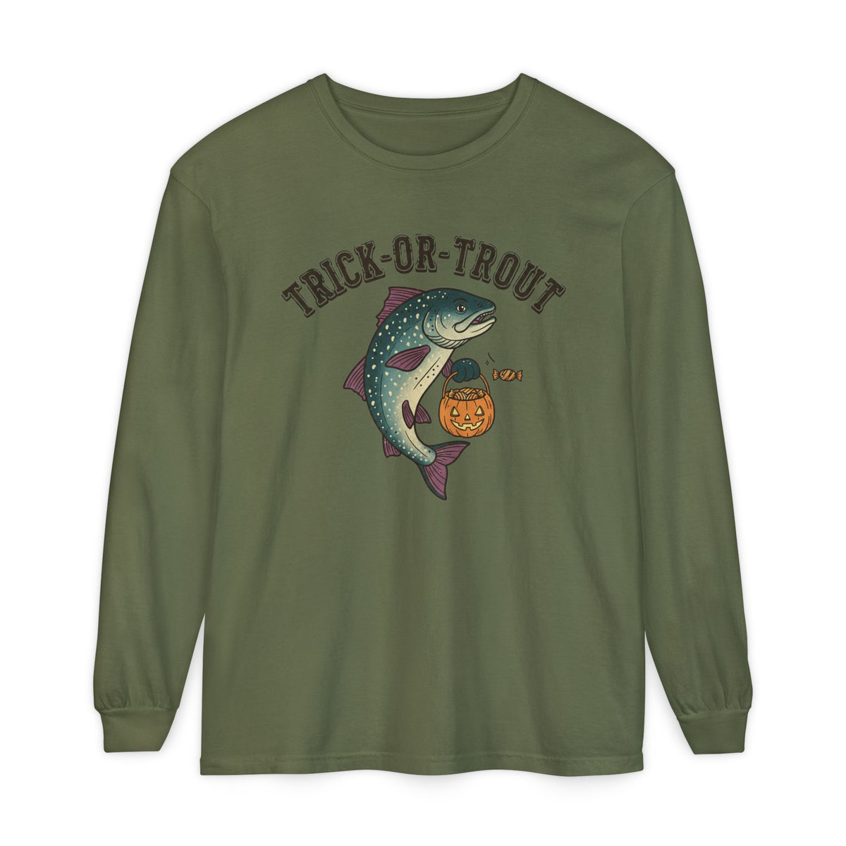 Trick Or Trout Long Sleeve T-Shirt
