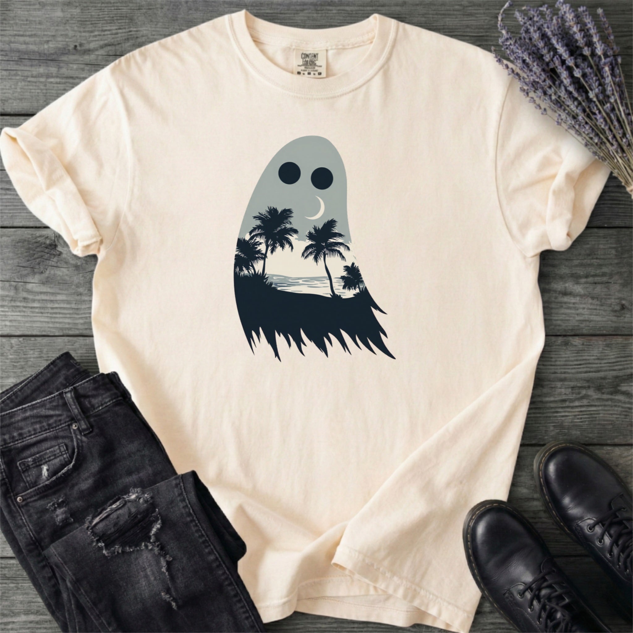 Tropical Ghost Silhouette T-Shirt