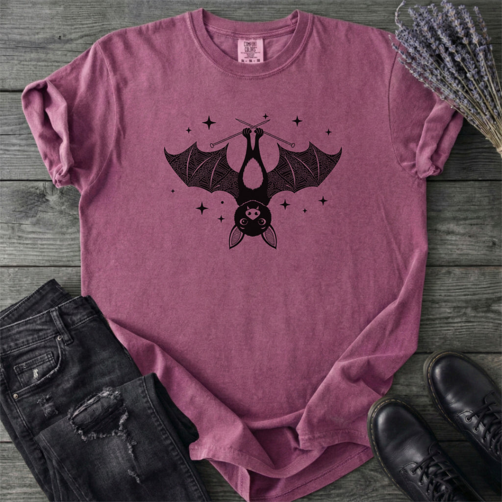 Bat Knitting T-Shirt
