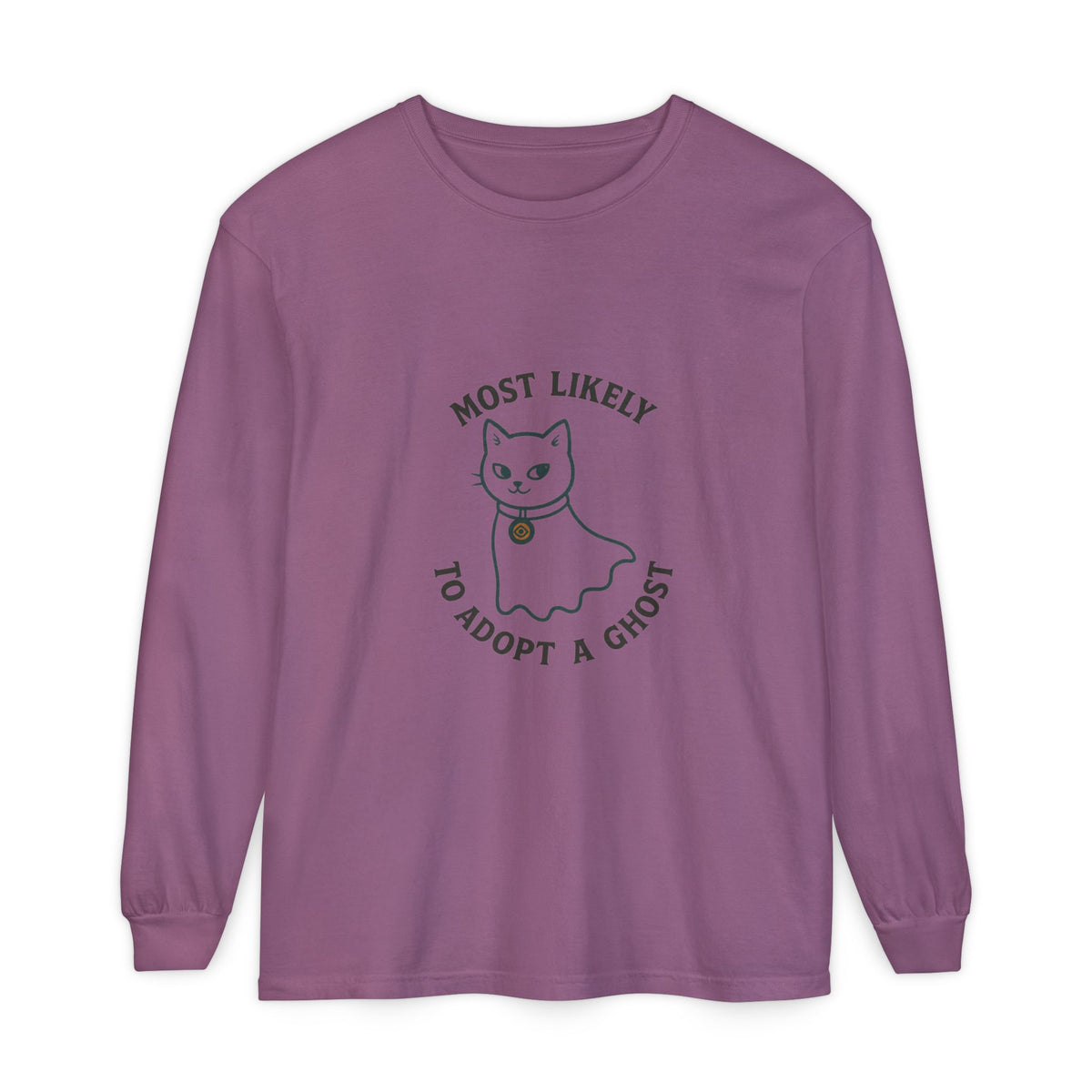 Most Likely To Adopt A Ghost Cat Long Sleeve T-Shirt