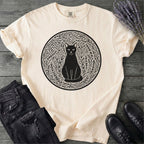 Garden Cat Linocut T-Shirt