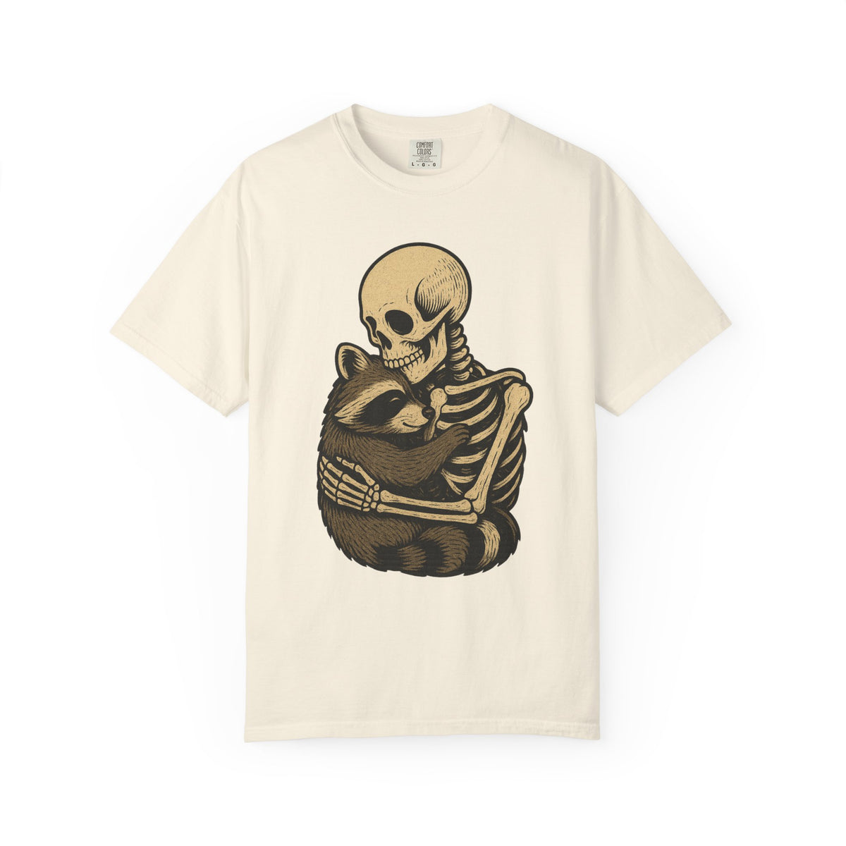 Skeleton Raccoon Hug T-Shirt